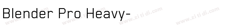 Blender Pro Heavy字体转换 Blender Pro Heavy字体转换